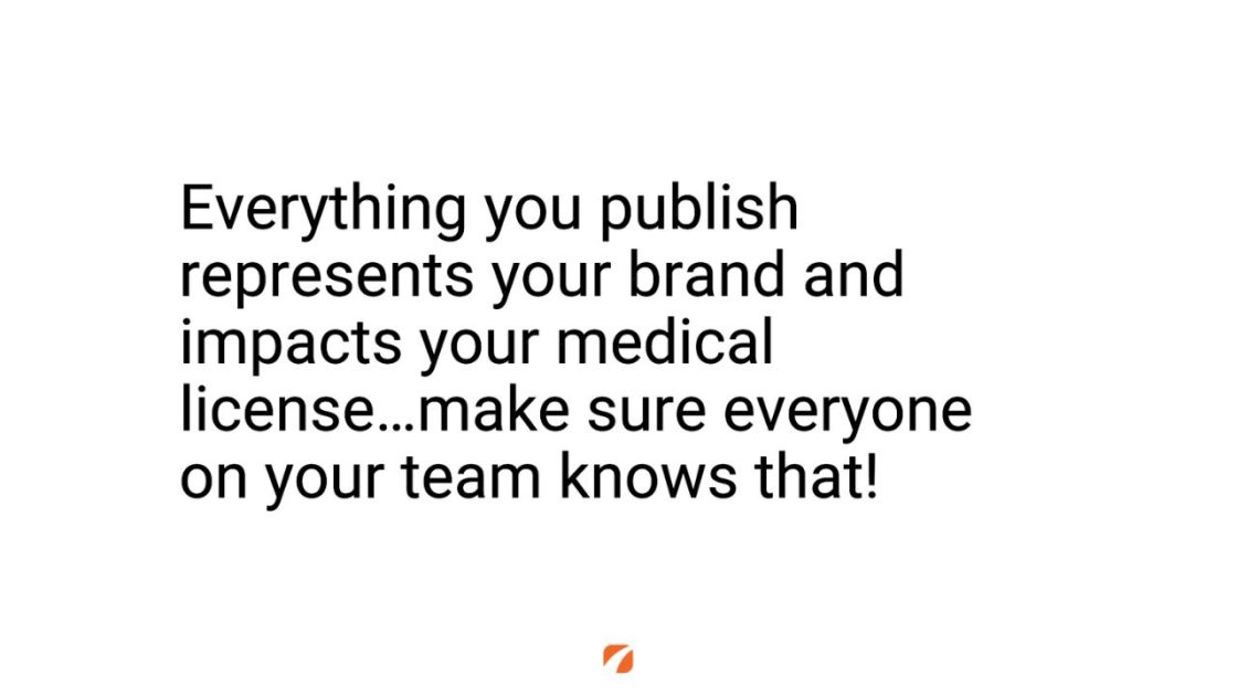 (Everything you publish represents your brand and impacts your medical license...make sure everyone on your team knows that!)
Etna logo