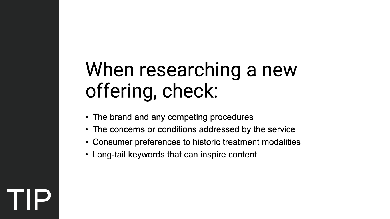 Pro tip for when researching a new offering