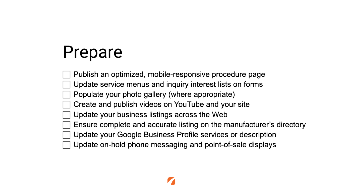 Checklist for the preparation phase of your new product or device launch