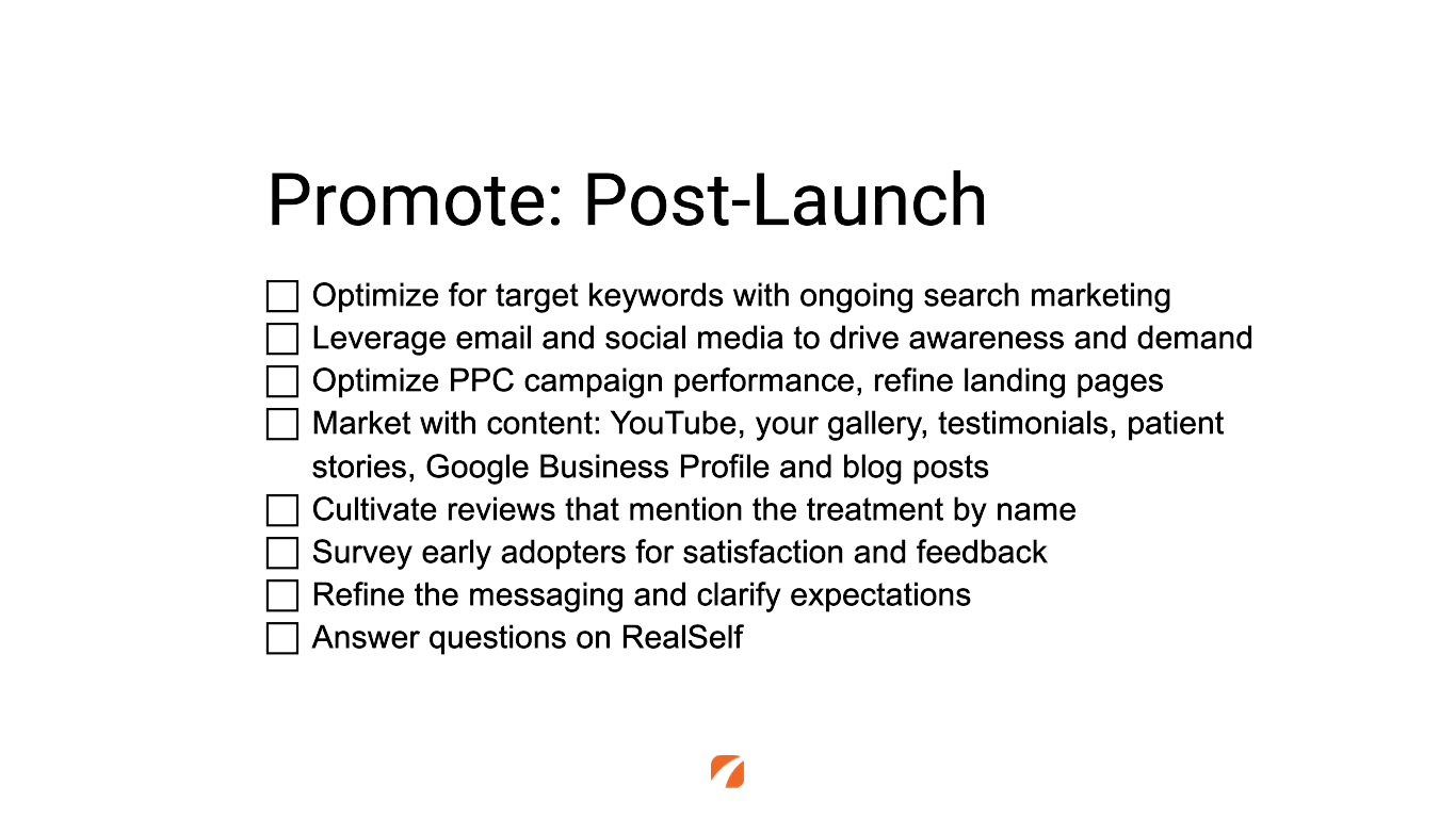Checklist for the post-launch phase of your new product or device launch