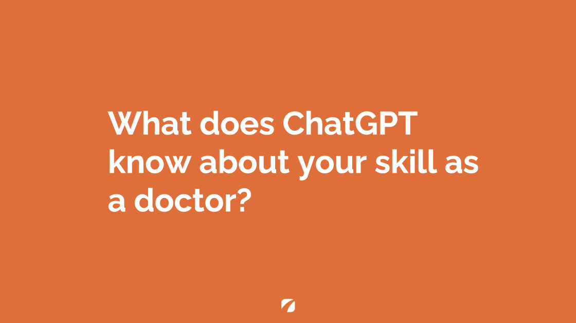 Orange background (What does ChatGPT know about your skill as a doctor?) Etna logo