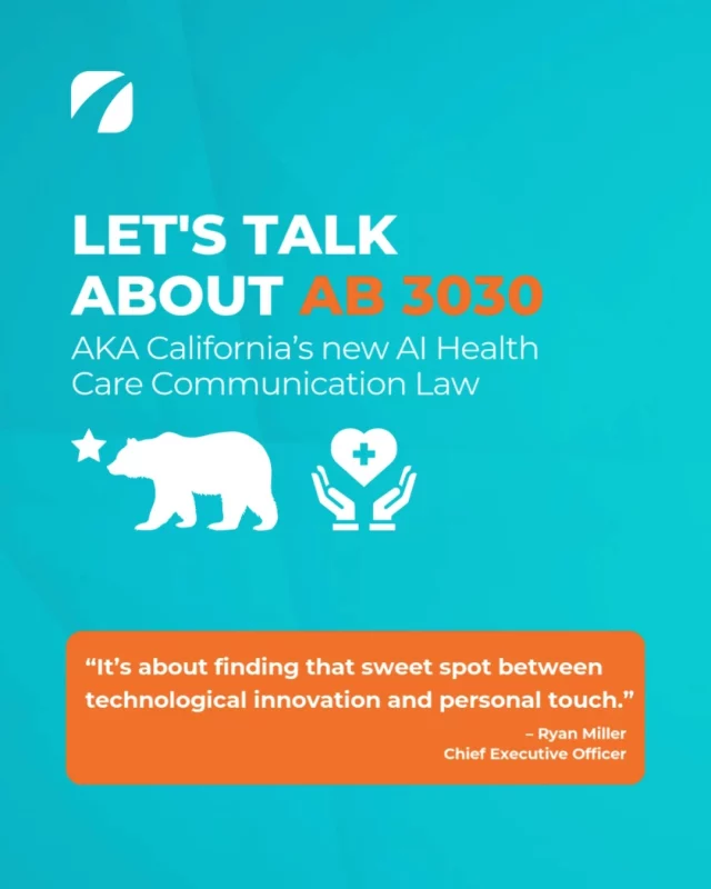 💡 California’s AI Health Care Communication Law (AB 3030) went into effect in January—but what does it really mean for your marketing strategy?

Here’s the good news:
✅ Your paid ads, social media, and emails aren’t impacted.
⚠️ But if you're using AI in direct patient communication, there are rules to follow.

Our CEO Ryan Miller shares how to navigate this change—and why it’s a step toward more trust in your patient comms.

🔗 Read the blog, link in bio!

#AB3030 #HealthMarketing #MedicalMarketing #AIinHealthcare #ComplianceTips #DigitalMarketingForDoctors #MedSpaMarketing #EtnaInteractive #HealthcareComms #MarketingInsights